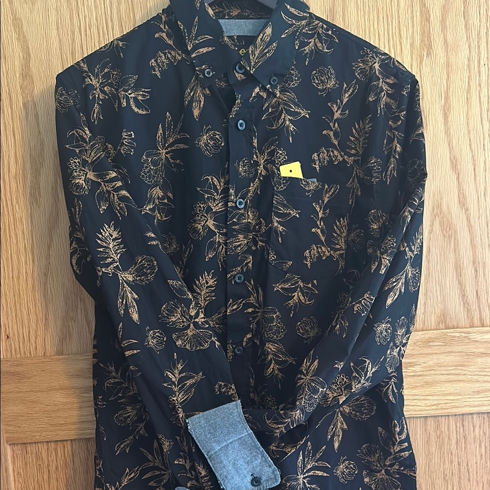 Lee Black and Gold Floral Shirt